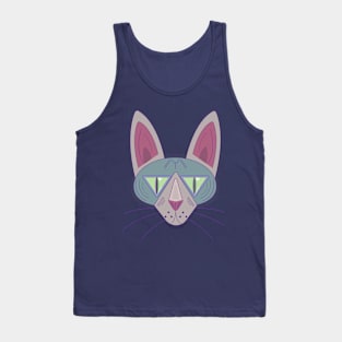 Geometric Sphynx Cat Tank Top